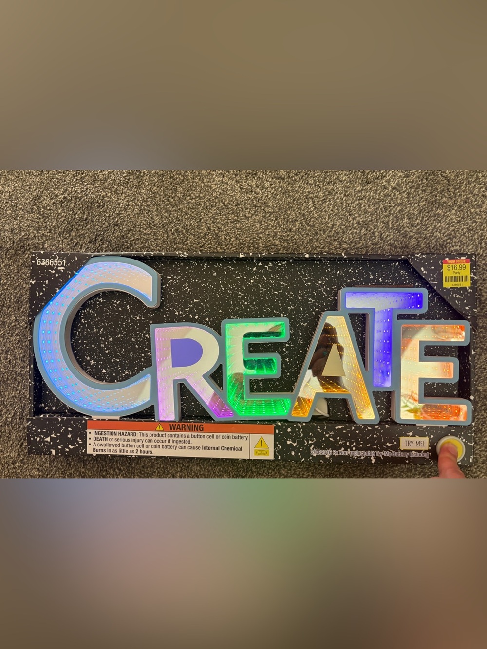 CREATE LED Decorative Wall Sign - Multicolor
